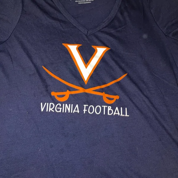 Torrid Plus Size Navy Virginia Tech Football Tee Size 2 - Image 5