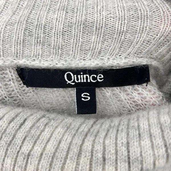 Quince Merino Wool‎ Alpaca Sweater Women's S Quiet Luxury Funnel Neck Gray Small - Image 6