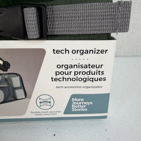 Travelon Tech‎ Accessory Travel Organizer Bag Green Lightweight Ripstop 43134 - Image 3