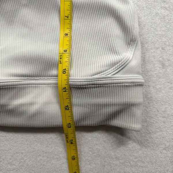 Lululemon Energy Longline Ribbed Sports Bra Women’s Size 8 White Medium Support - Image 6