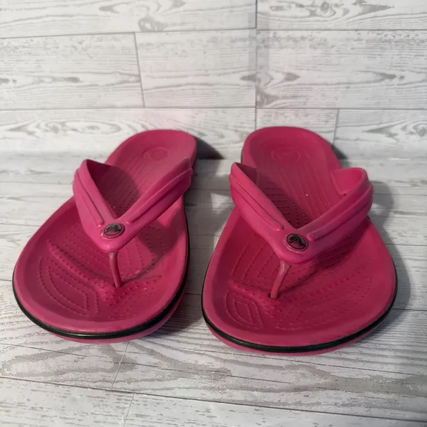 Crocs Classic II Flip Flop Shoes Pink Unisex Sandals Size Men 7 Women 9 206119 - Image 2
