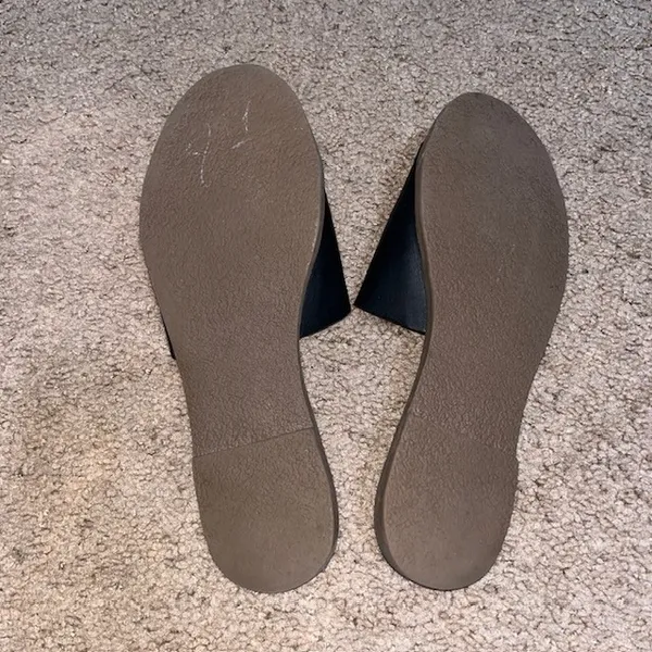 Madewell Boardwalk Post Slide Sandal Leather Black 10 - Image 6