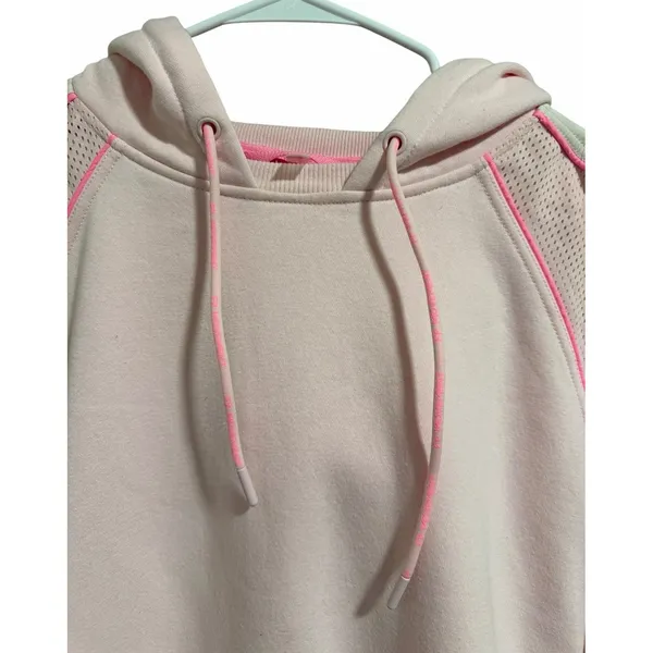 Free People‎ Movement Racing Striped Hoodie Heirloom Pink Women's Size Medium - Image 3