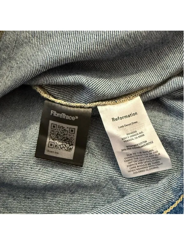 Reformation JEANS Loeb Denim Mini Dress - Size 2 - Image 5