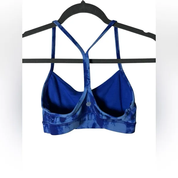 Lululemon Flow Y Bra Nulu Light Support B/C Cup‎ Game Day Blue Multi Size 4 - Image 6
