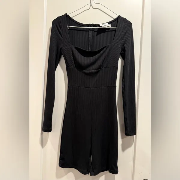 Princess Polly Sara Romper Black Tall Size 2‎ - Image 3