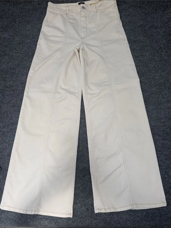 Anthropologie Maeve By Delaney Clean-Seamed High-Rise Wide-Leg Jeans size 31T - Image 11