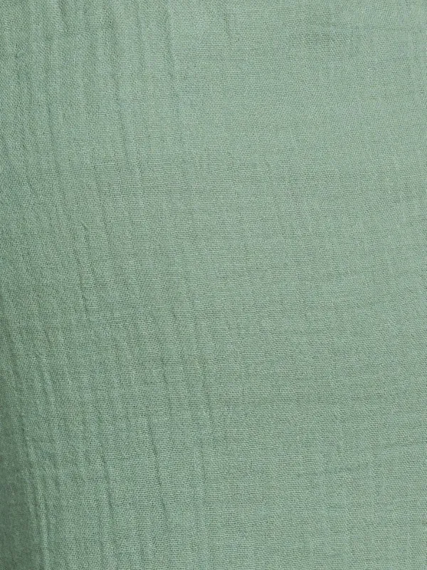 Eileen Fisher Nori Drawstring Wide Leg Cropped Culottes Organic Cotton Gauze - Image 4