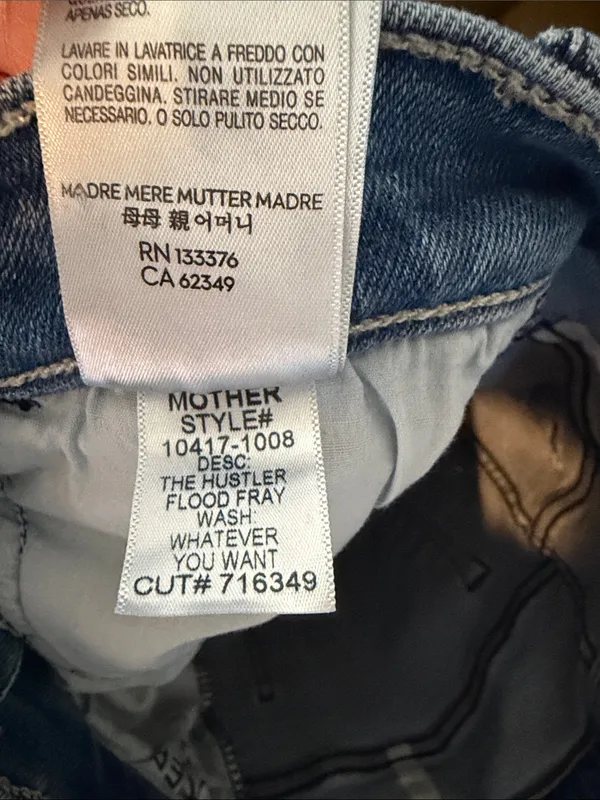 MOTHER The Hustler Flood Fray Jeans- size 27 - Image 9