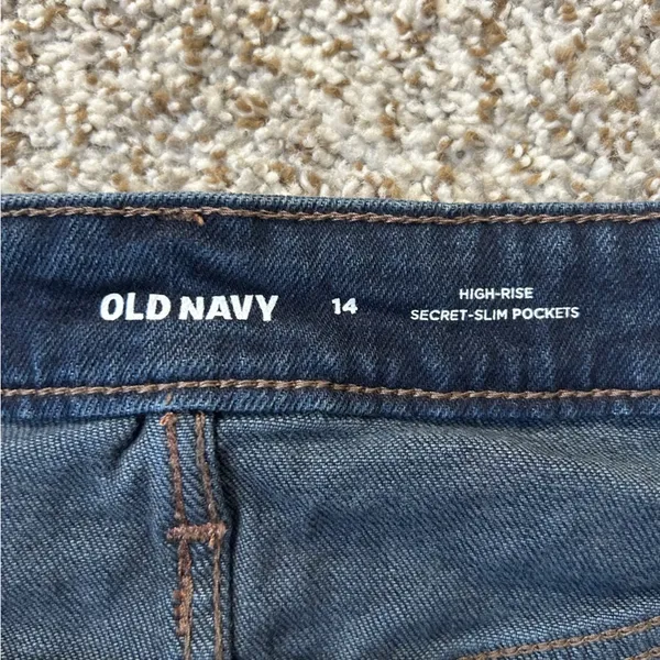 Old Navy High Rise Slim Pockets Jean Denim Mini Skirt 14 - Image 4