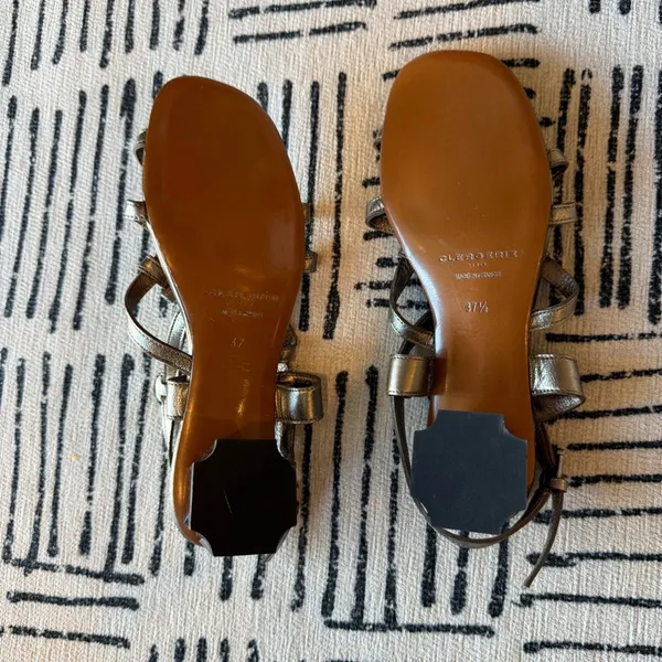 Robert Clergerie Metallic Silver Sandals Size 7 TWO LEFT SHOES - Image 5