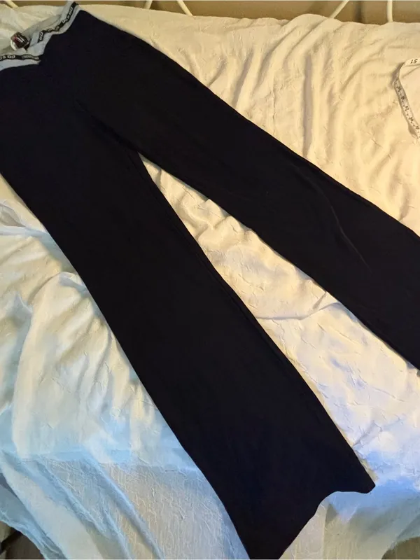 Women's y2k sweatpants lounge jersey bottoms in navy blue - Image 2