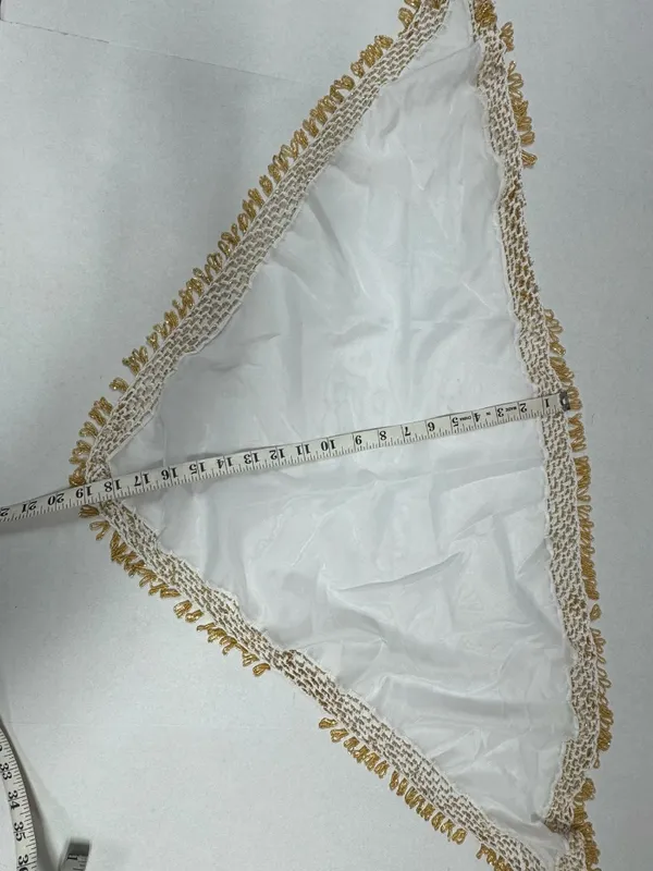 Egyptian Belly Dance Hip Scarf With Gold‎ Bead Trimming - 39" x 25" x 25". - Image 12