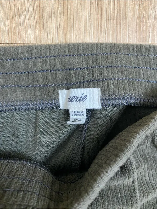 aerie Olive Green Wide Leg Corduroy Pants - Image 3