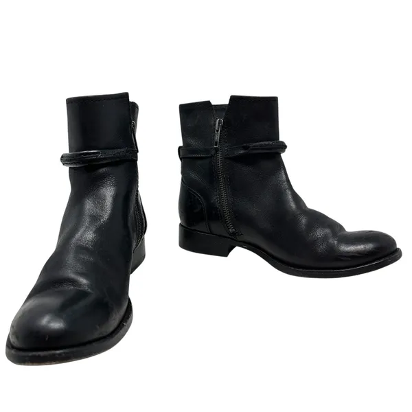 Frye Melissa Seam Short Boots‎ Leather Black Size US 6 - Image 7