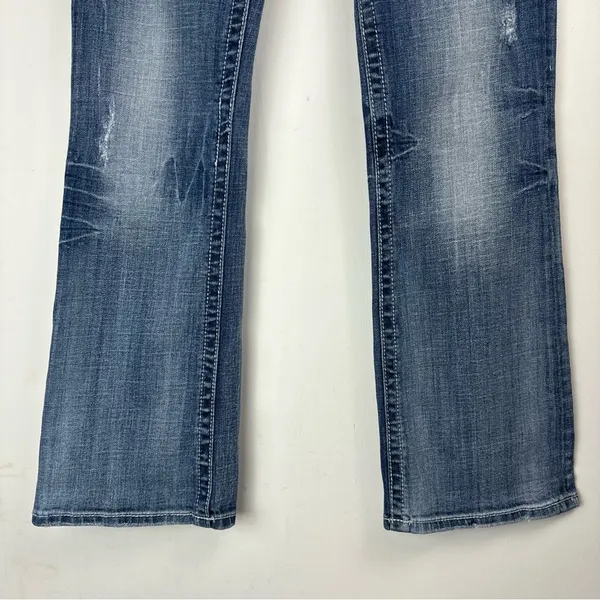 Miss Me Irene Bootcut Jeans Sz 31 Womens Distressed Faded Stitch Denim - Image 8