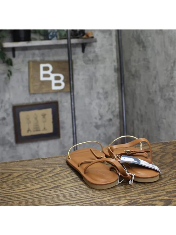NWT Universal Thread Mildred Ornament Ankle Strap Sandals 93321878 Brown 6M - Image 8