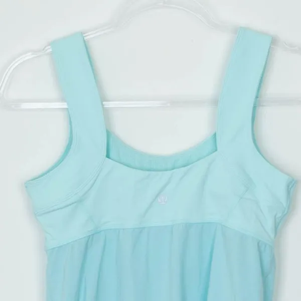 Lululemon Womens Run: Ta Ta Topper Tank Top Size‎ 6 Aquamarine Running Workout - Image 7