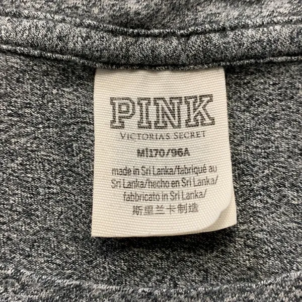 PINK Victoria’s Secret Gray Mesh Crop Top Size Medium - Image 6