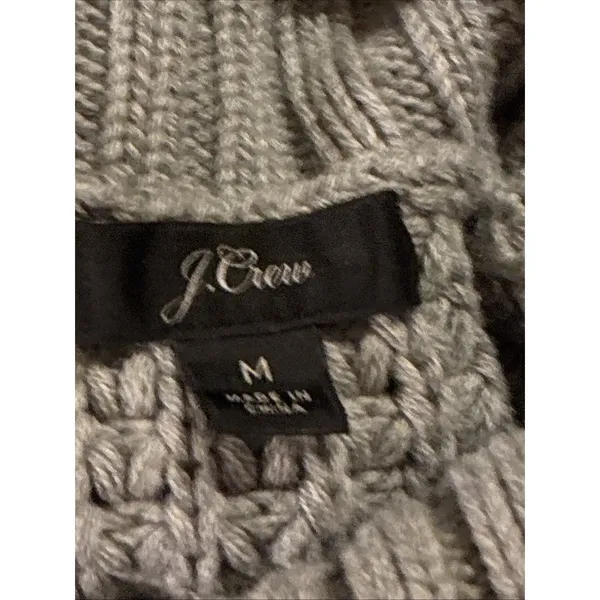 J.Crew Women’s Medium Cream Chunky Turtleneck Knit Oversized Thick Sweater - Image 4