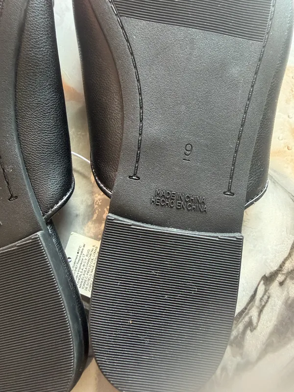 Old Navy Women’s Black Ballet Mule Flats Square Toe Bow Size 9 New With Tags - Image 7