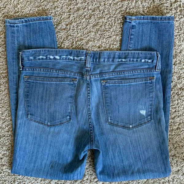 J.Crew Toothpick ankle size 31 distressed blue jeans W34xL28.5 - Image 4
