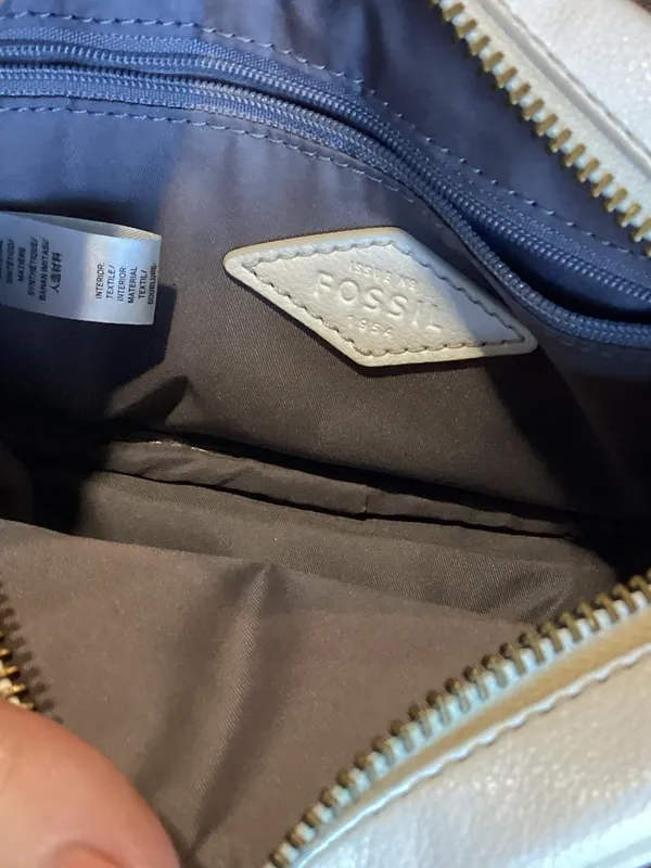 Fossil White Crossbody with Multicolor Studs - Image 6