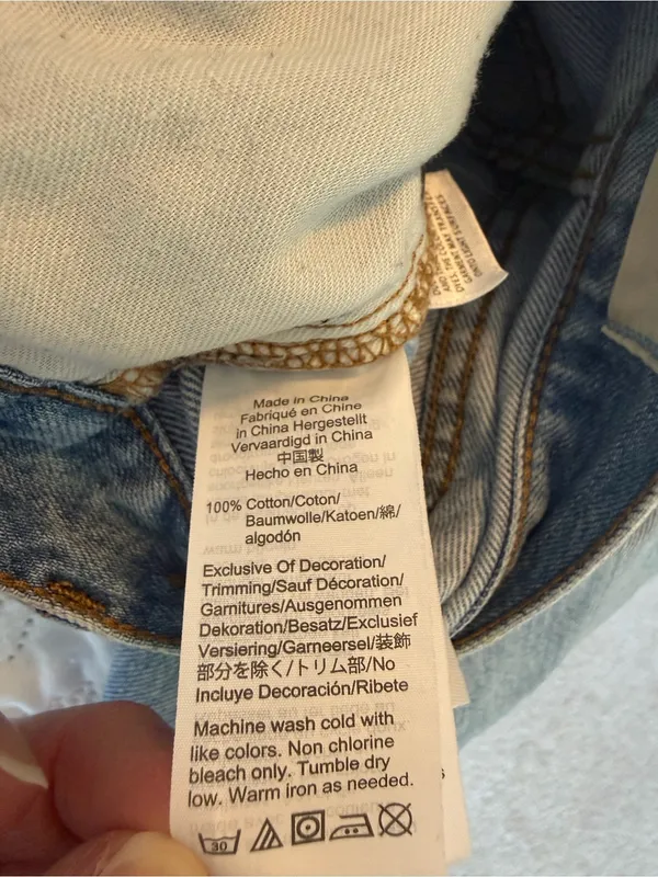 Madewell The Perfect Vintage Jean 24 Light Wash High Rise Straight‎ 100% Cotton - Image 7