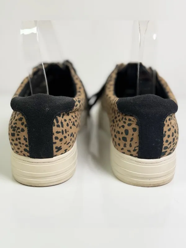 BC Footwear Support Women’s Sz 9 Leopard Cheetah Platform Sneakers Vegan Suede - Image 3