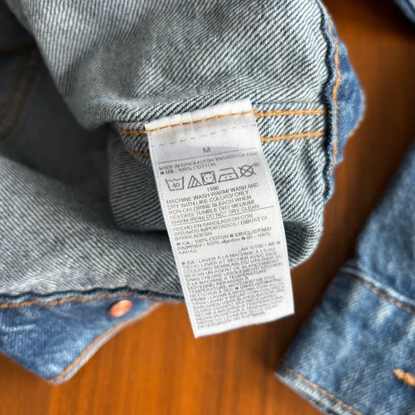 Old Navy Denim Jacket M Relaxed Classic Medium Wash Trucker Fall Layering Preppy - Image 11