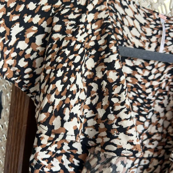 Free People French Quarter Leopard Wrap Mini Dress - Image 5