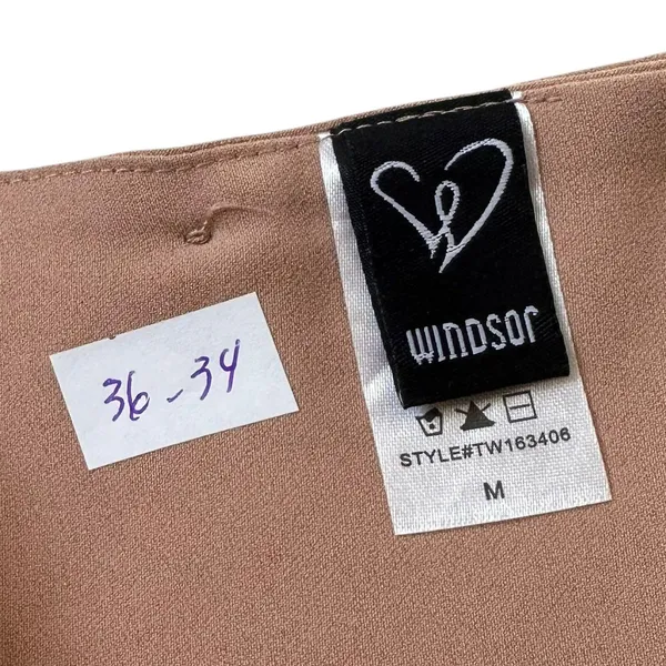 Windsor Pinkish Brown Open Back Tie Bow Blouse Women's Size Medium | 36-34 - Image 3