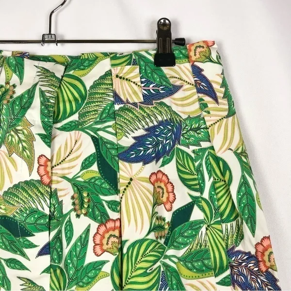 FARM Rio Green‎ Tropical Floral A-Line Mini Skirt S - Image 3