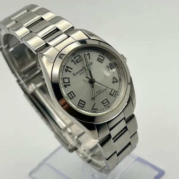 Kenneth Cole New York Silver-tone Stainless Steel Quartz Watch Working - Image 3