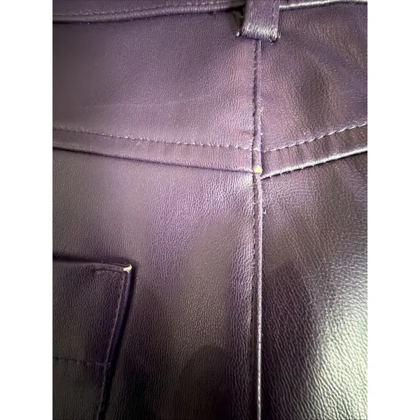 ZARA Faux Leather Pants XS whimsygoth purple hippie goth retro x small party - Image 9