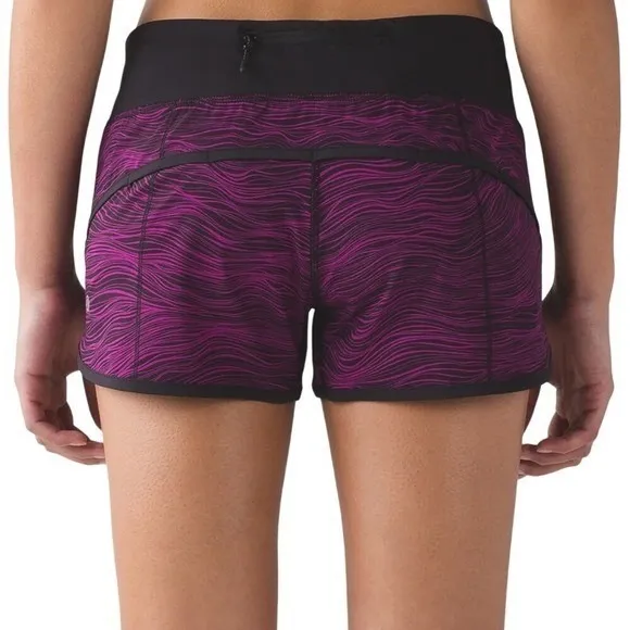 Lululemon Speed Short 2.5 Life Lines Polar Pink Black Size 6 W7A19S - Image 9