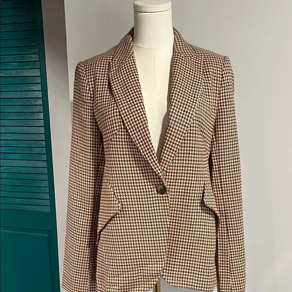 TAHARI NWT Peak Lapel neutral pattern blazer - 2 ($120) - Image 3