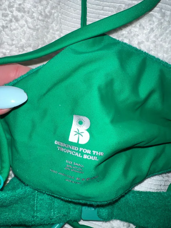 Blackbough Terry Cloth Green Bikini - Image 3