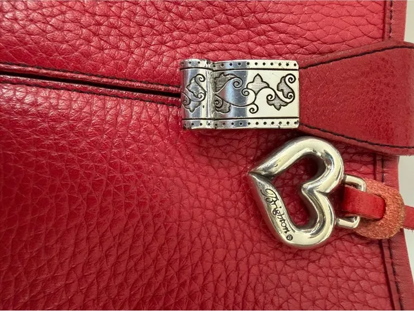 Brighton red leather handbag - Image 3