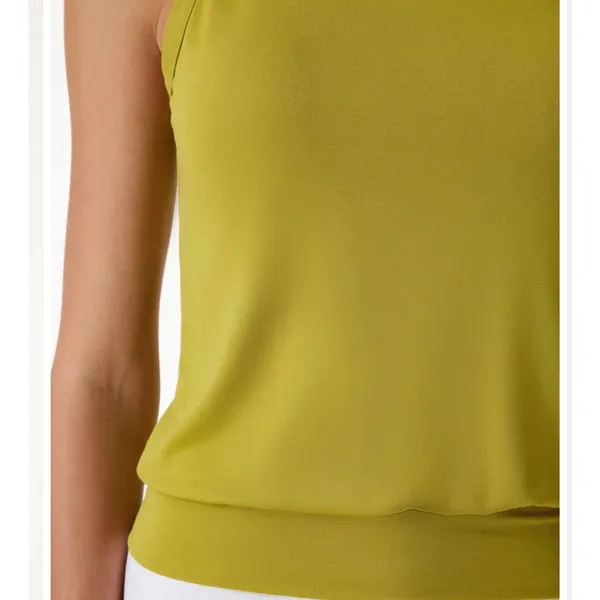 OGL Halter Neck Banded Hem Bra Tank Top Olive Green Size XS Built-In Pads - Image 6