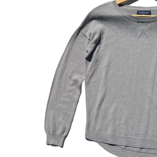 US Polo Assn. Superior Quality Gray Sweater Size‎ Small - Image 3