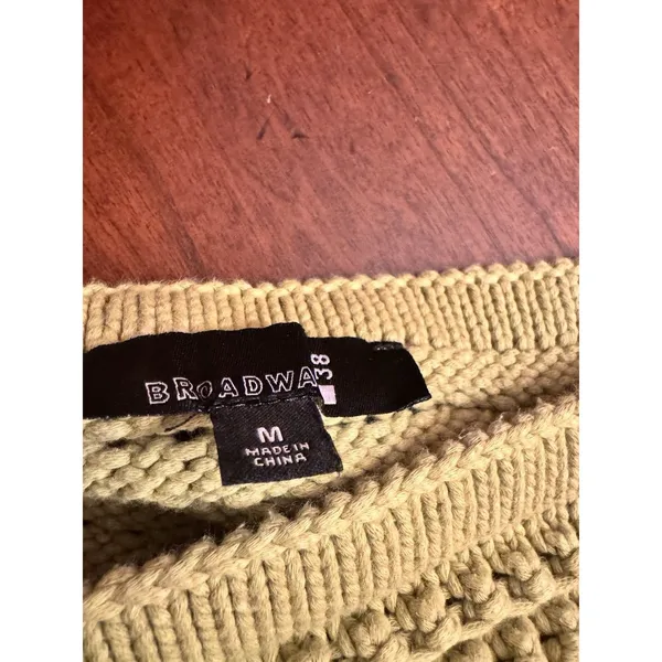 Broadway Crochet Tank Top - Women's Medium, Sage Cotton Blend - Image 6