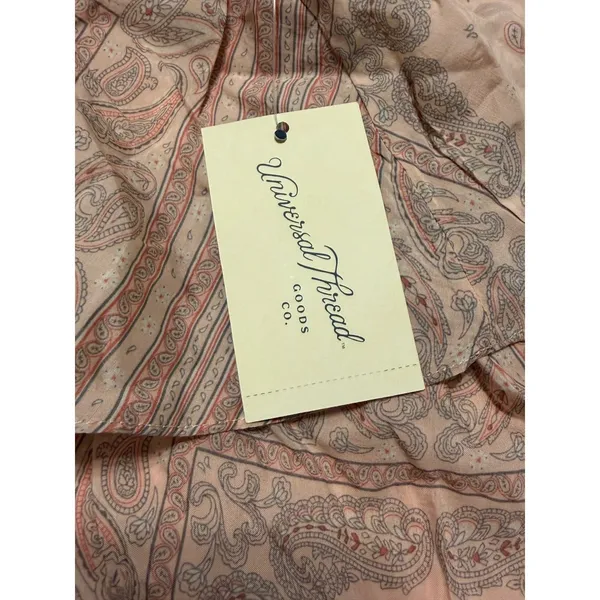 Universal Thread Pink Bandana Paisley Ruffle Tiered Mini Skirt XS‎ - Image 2