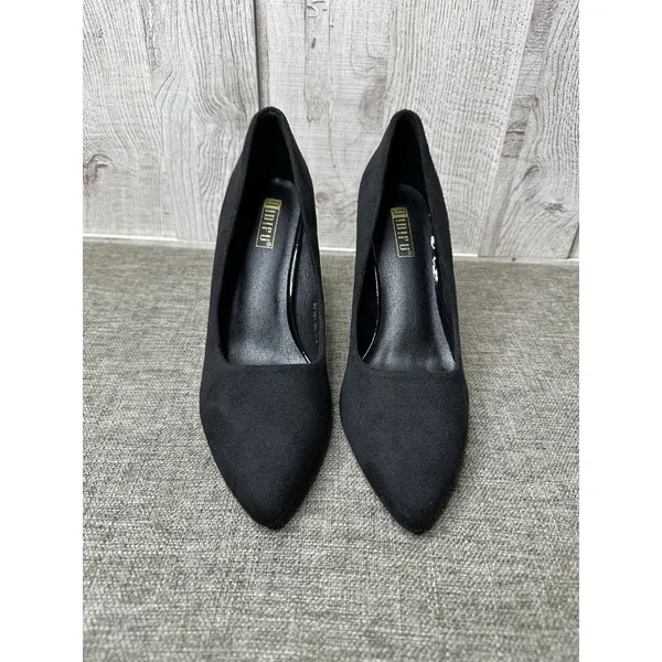 IDIFU IN4 Classic Pointed Toe Shoes Womens Size 7.5 High Heels Pumps Black Suede - Image 5