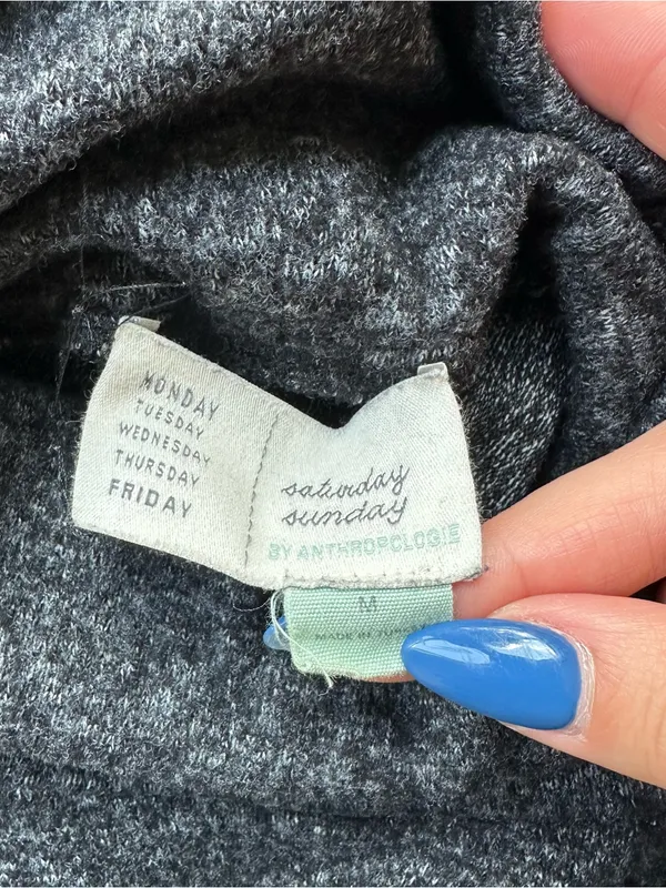 Anthropologie Saturday Sunday Charcoal Turtleneck Sweater - Image 5