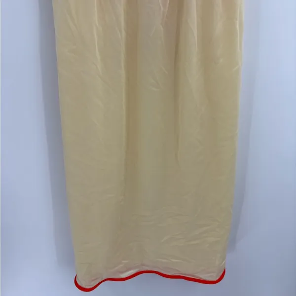 Vintage y2k sears 60s sheer nightgown yellow trim retro 70s dress 32-34 small - Image 3