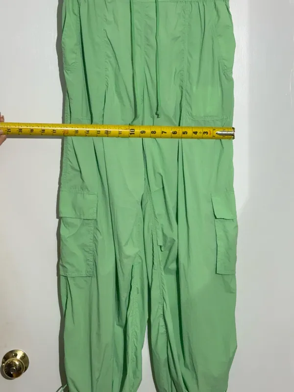 NWT Anthropologie Mint Green Cargo Drawstring Joggers Daily Practice - Image 11