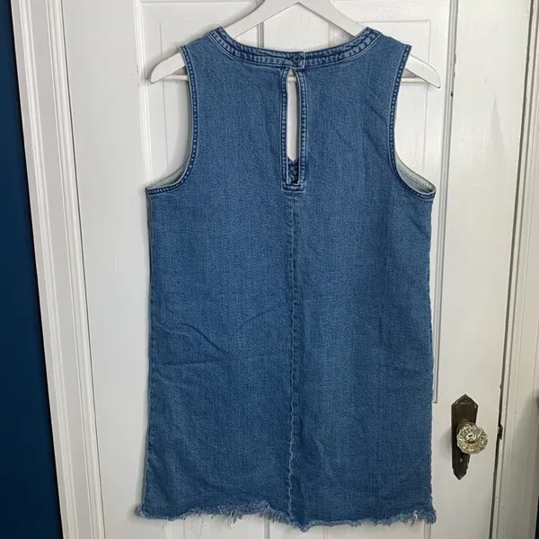 Asos Sleeveless V-neck Jumper Tunic Raw Hem Dress W-936 Sz 10 - Image 6