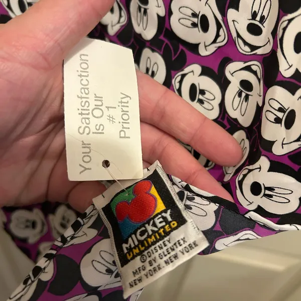 Vintage Disney Purple and Black Mickey Mouse scarf - Image 3