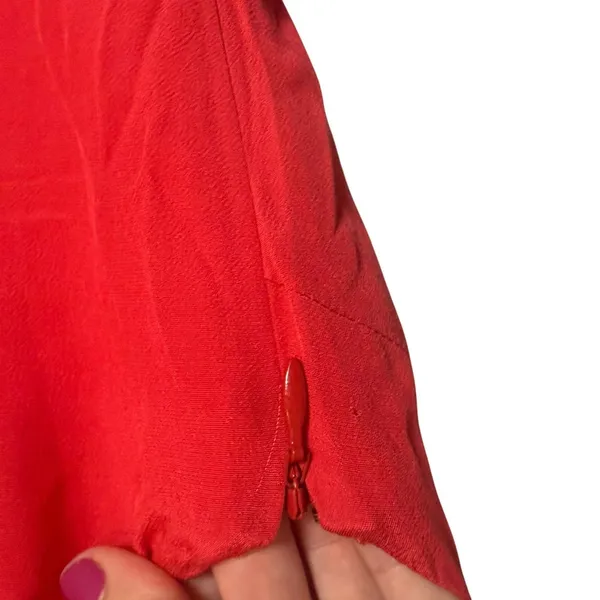 Lovers + Friends Revolve Red Off the Shoulder Side Slit Cocktail Maxi Gown S - Image 8